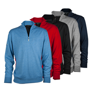 Greg Norman Mens 50:50 Merino Acrylic Lined Zip Neck (W010)